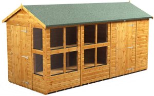 Power 14x6 Apex Combined Potting Shed with 6ft Storage Section